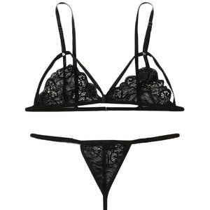 7/$25 Strappy bralette & thong set BNIP